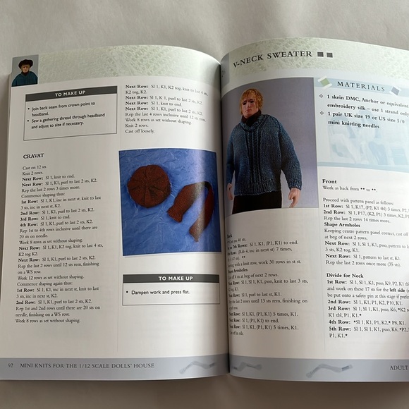 NWT Mini Knits for the 1/12” Scale Dolls’ House 2005 Linda Spratley BOOK - Picture 16 of 17
